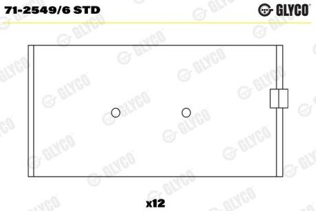 Комплект вкладишів двигуна Glyco 71-2549/6 STD