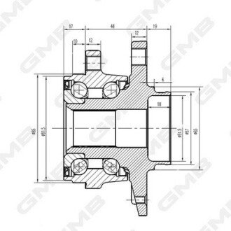 VW Подшипник пер. ступицы AUDI, SKODA, SEAT, 12- GMB GH35030M