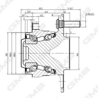 HONDA Ступица задн. CR-V 1.6/2.0 12-16 GMB GH35120M