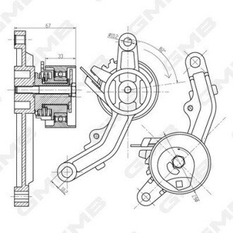 CHRYSLER Ролик нат.Voyager IV,Dodge Nitro,Jeep 2.5/2.8CRD 00- GMB GTB0650