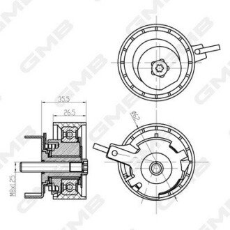 FORD Натяжной ролик Focus, Kuga, C-Max, 1,5-1,6EcoBoost GMB GTB1060