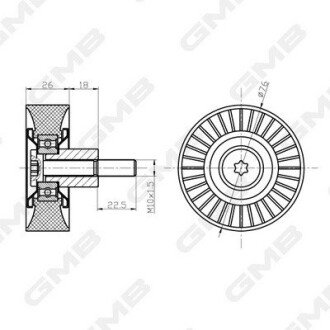 VW Ролик натяжной А4/А6, Q7 GMB GTC0440