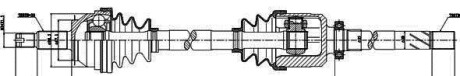 Піввісь Opel Movano/Renault Master 2.5/2.8 dCi 98-01 (R) (28x39x1118) GSP 250011