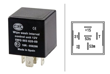 Реле часу склоочисника HELLA 5WG003620091