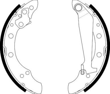Колодки гальмівні барабанні; задн. HELLA 8DB355001311