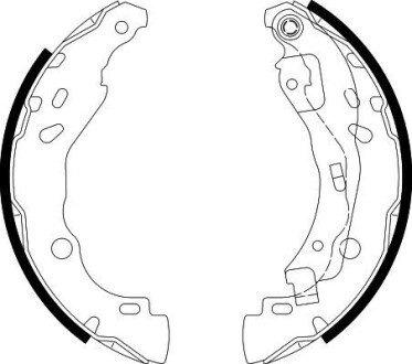 RENAULT Щеки тормозные Clio II, Logan, Nissan Micra IV, Note (система BOSCH!) HELLA 8DB 355 002-641