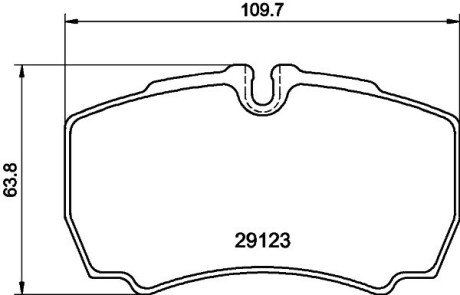 Гальмівні колодки зад. Transit 06-14 2.2 TDCi (спарка) HELLA 8DB355005-421