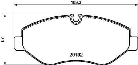 Колодки гальмівні дискові комплект; передн. HELLA 8DB 355 005-521