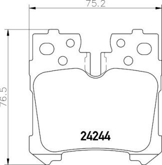 Колодки гальмівні дискові комплект; задн. HELLA 8DB 355 006-651