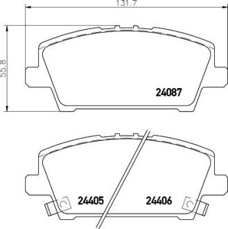 HONDA Тормозные колодки передн.Civic 06- HELLA 8DB 355 006-911