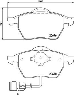 Колодки гальмівні дискові комплект; передн. HELLA 8DB355007461