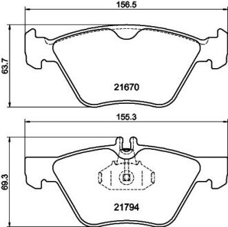 DB Тормозные колодки передн.W210/211/220Chrysler 300C HELLA 8DB 355 007-861