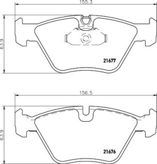 Гальмівні колодки пер. BMW 5 (E39) 2.0-3.5i 95-03 HELLA 8DB 355 007-961