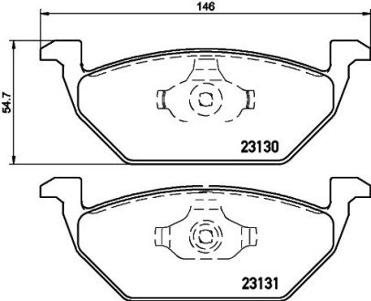 Колодки гальмівні дискові комплект; передн. HELLA 8DB 355 008-591