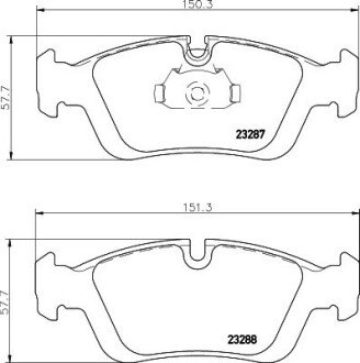 Гальмівні колодки пер. BMW 3 (E36/E46) 90-09 (ATE) HELLA 8DB355008-741