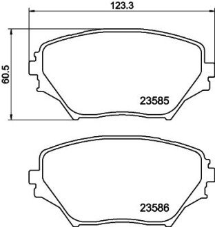 TOYOTA Тормозные колодки передние Rav 4 II 00- HELLA 8DB 355 009-741