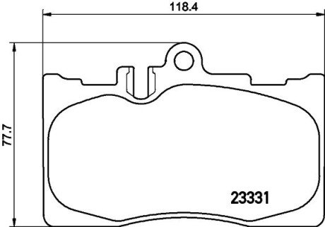 Гальмівні колодки пер. Lexus LS 00-06 4.3 HELLA 8DB355009-861