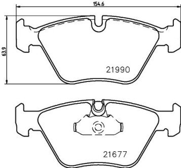 Колодки гальмівні дискові комплект; передн. HELLA 8DB 355 010-711