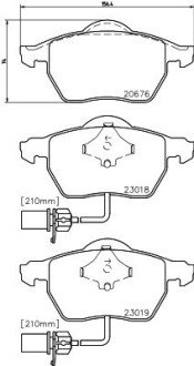 Гальмівні колодки пер. Passat B5/Audi A4/A6 00-05 HELLA 8DB 355 010-731