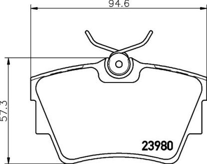 RENAULT Тормозные колодки задн.Nissan Primastar,Opel Vivaro,Trafic II 1.9/2.5dCi 01- HELLA 8DB 355 010-761 (фото 1)