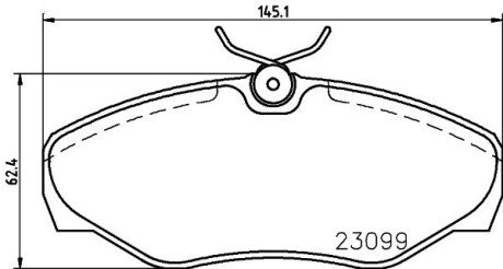 Колодки гальмівні дискові комплект; передн. HELLA 8DB 355 011-091