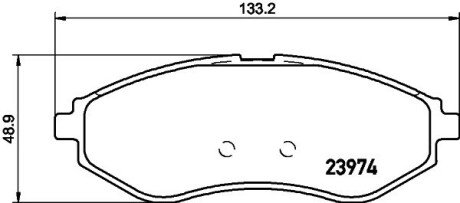 Колодки гальмівні дискові комплект; передн. HELLA 8DB355011251