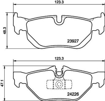 BMW Тормозные колодки задн.1-serie(E87), 3-serie(E90) HELLA 8DB 355 011-301