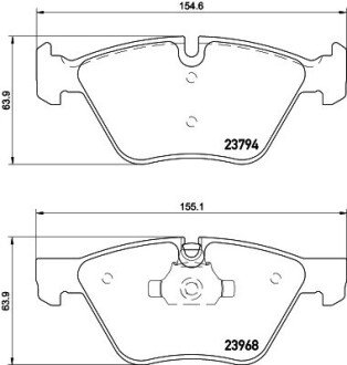 Гальмівні колодки пер. BMW 3(E90)/1(E81) 04-13 (ATE) HELLA 8DB355011-321