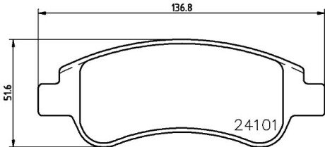 Гальмівні колодки пер. Berlingo/Partner 01- (Bosch) HELLA 8DB 355 011-521