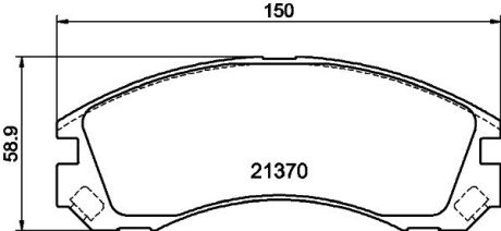 Колодки гальмівні дискові комплект; передн. HELLA 8DB 355 011-751