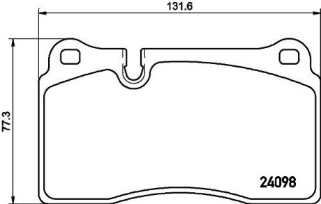 VW гальмівні колодки передн.Touareg (сист.BREMBO) HELLA 8DB 355 011-851