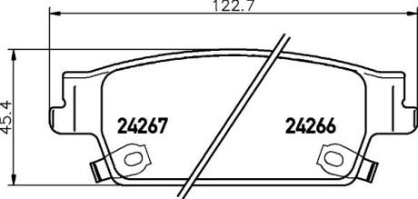 Cadillac гальмівні колодки SRX 04- HELLA 8DB 355 012-231