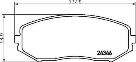 SUZUKI гальмівні колодки передн.Grand Vitara 1.6/2.0 05- HELLA 8DB 355 012-351