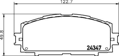 TOYOTA колодки гальмівні передн.Yaris 05-,Prius 09- HELLA 8DB 355 012-361 (фото 1)