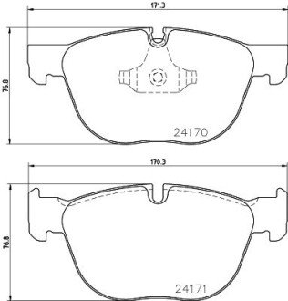 BMW Тормозные колодки передн.X5 E70 07-,F15,85 13-,X 6 E71 08-,F16,86 14- HELLA 8DB 355 012-541