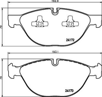 Тормозные кол. пер BMW X5/X6 E70/E71(дп) HELLA 8DB 355 012-661