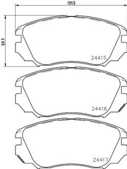 Тормозные кол. пер. Opel Insignia 08- HELLA 8DB 355 013-051