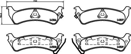 JEEP Тормозные колодки задние Grand Cherokee 91- HELLA 8DB 355 013-091