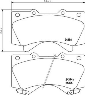 TOYOTA Колодки тормозн. передн.Land Cruiser 4.7/4.5d 08- HELLA 8DB 355 013-151