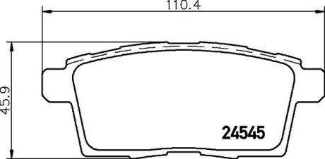 Гальмівні колодки зад. Mazda CX-7/CX-9 07- HELLA 8DB355013-261