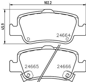 Колодки гальмівні дискові комплект; задн. HELLA 8DB 355 013-571