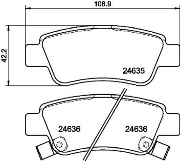 HONDA гальмівні колодки задн. CR-V 07- HELLA 8DB 355 013-591