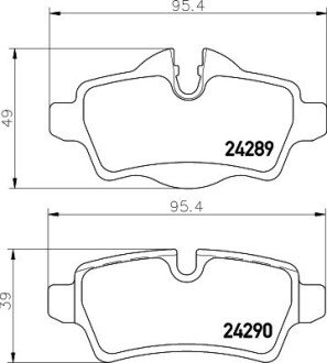 Гальмівні колодки зад. MINI 06-15 1.6-2.0 HELLA 8DB355013-661