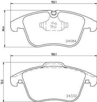 Колодки гальмівні дискові комплект; передн. HELLA 8DB355013731