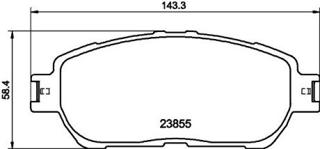 TOYOTA Тормозные колодки передн.Camry,Previa, Lexus ES 01- HELLA 8DB 355 014-441 (фото 1)