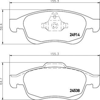 RENAULT Тормозные колодки Duster,Fluence,Grand Scenic III,Megane III 09- HELLA 8DB 355 014-791