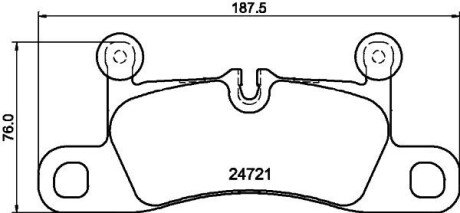 VW гальмівні колодки задн. Touareg 10-,Porsche Cayenne 10- HELLA 8DB 355 015-101