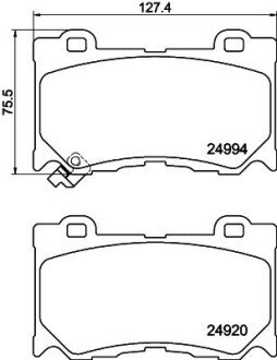 NISSAN гальмівні колодки передн.Infiniti FХ35,G37,FX50 HELLA 8DB 355 015-411