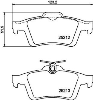 FORD гальмівні колодки задн.Cadillac,C-Max,Focus 11- HELLA 8DB 355 015-761