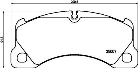 VW Тормозные колодки передн.Touareg 10-,Porsche Cayenne 07- HELLA 8DB 355 015-801